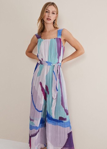 Phase Eight Rhona Abstract Wide Leg Jumpsuit Multicolor USA | 0951234-VW